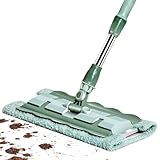 Fregasuelos De Microfibra - Mopa Giratoria 360 Grados para Limpieza De Suelos - Limpiador Rapido con 7 Almohadillas Y Mango Telescopico para Madera Azulejos Lamina Mantenimiento Diario Hogar
