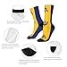 XZDZDX Flag of Barbados Polyester Mid-Calf Socks 2 Black-2 for Unisex - Skin-Friendly Elastic Fashion Crew Socks