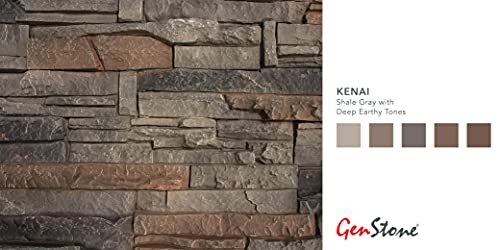 GenStone Faux Stacked Stone Panel 41" x 11.25" in Kenai Color for Do It Yourself Friendly Home Improvement Projects - Thumbnail 2