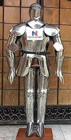 NauticalMart Medieval Wearable Knight Full Suit of Armor Reenactment LARP Costume