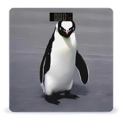 Báscula digital para baño con diseño de pingüino miniatura 1