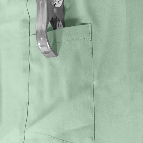 Image of Scrubs Pants for Women Plus Size Stretch Waisted Workwear Pants Medical Uniform Comfy Straight Leg Barrel with Pocket