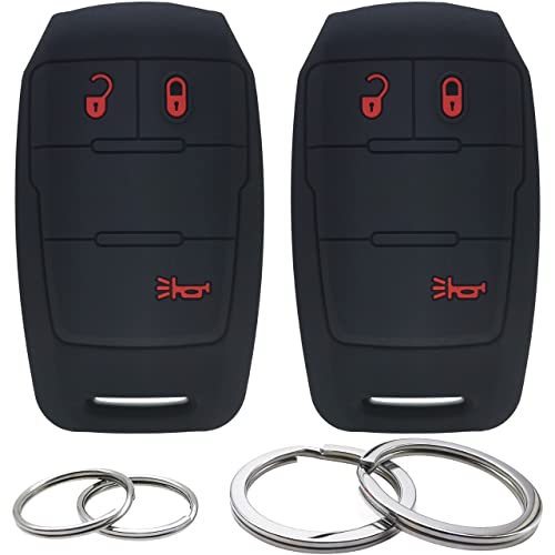 Coque de clé en silicone noir premium pour télécommande Ram 3500 5500