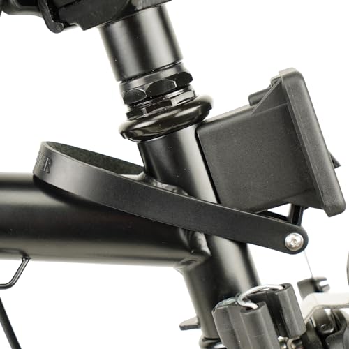 Leather Front Carrier Block Strap for Brompton Bicycle (Black)