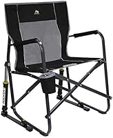 GCI Outdoor Freestyle Rocker Portable Rocking Chair & Outdoor Camping Chair, Black