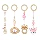 Spielbogen Baby Spielzeug ab 0 Monate 4 Stück Spielebogen Babies Toys Spielbögen Baby Gym Anhänger Holz für Mädchen Jungen Babyspielzeug für Babyschale Kinderwagen Autositz Spielzeug (Rosa)