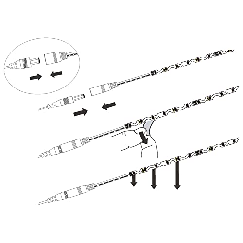 Eglo Led Flexible Stripe, Striscia Led, Luce Bianco Neutra, Autoadesiva E Accorciabile, Illuminazione Led A Striscia, In Plastica Bianca, L 5 M - 7