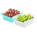 GEEZY Fridge Storage Organiser Retractable Fridge Drawer Under shelf Space Saving Storage Basket Fruit and Veg Containers Set of 4