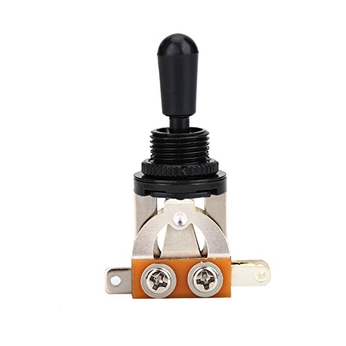Bnineteenteam Guitar 3 Way Toggle Switch ith Black Tip Replacement Part for LP Style Electric Guitar(Black)