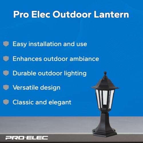 NOMA 7' Outdoor Lamp Post Triple Head All Weather Classic Decor Light, Black, 1 Piece