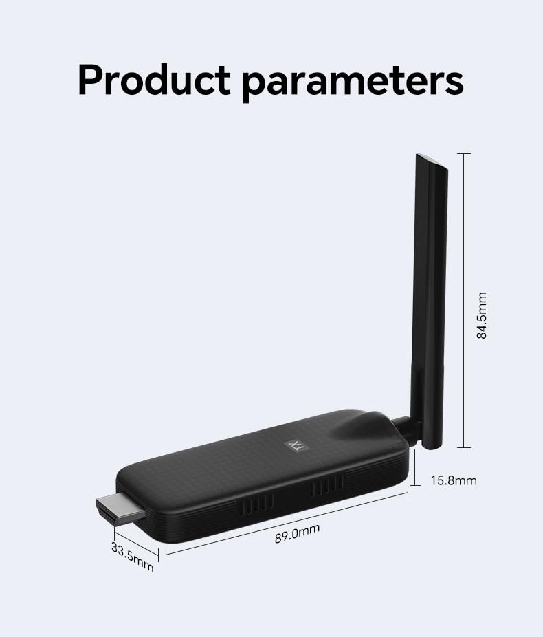 Wireless HDMI, 4 Receiver and Transmitter USB-C Extender Kit, 50m Long-Range, Plug & Play, Dual Antennas, 2.4G/5G, No Lag, Multi-Screen Display, for TV, Projector, Monitor, PC, Laptop, PS4