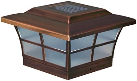 Classy Caps SL086 Plated Prestige Solar Post Cap, 6" x 6", Copper