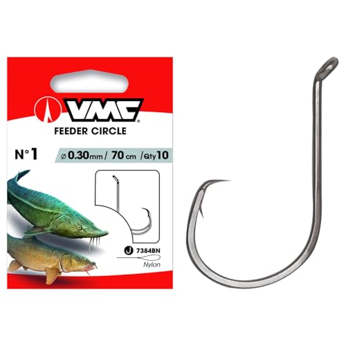 VMC Feeder Circle 7384 Störhaken Vorfachhaken Schwarz 70cm #2