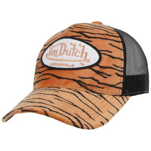 Von Dutch Soft Animal Zebra Trucker Cap Basecap Baseballcap Curved Brim Truckercap Meshcap (One Size - braun-schwarz), 55-58