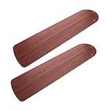 GARIOUANS 2 Stück Deckenventilator Ersatzblätter mit Holzmaserung Kunststoff Dekorative Lüfterblätter Geräuscharm Farbbeständig für Wohn Arbeitszimmer Hellbraun