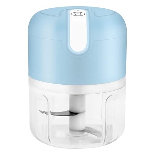 3.14 Inches Grinders Herb Grinder Spice Grinder Electric Herb Grinder Electric Garlic Chopper Onion Chopper Usb Charging Herbs Vegetable Chopper Vegetable Slicer (Blue) #TOP6