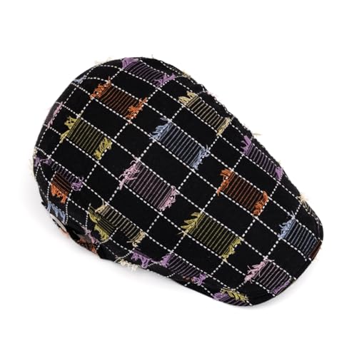 Image of Quanhaigou Unisex Denim Newsboy Hats Flat Ivy Gatsby Cabbie Driving Berets Hat Cotton Dad Cap for Men Women