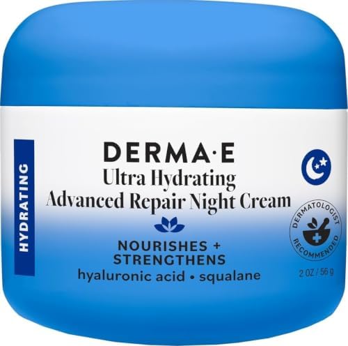 Derma E Ultra Hydrating Antioxidant Night Cream, 2 Oz Facial Moisturizer