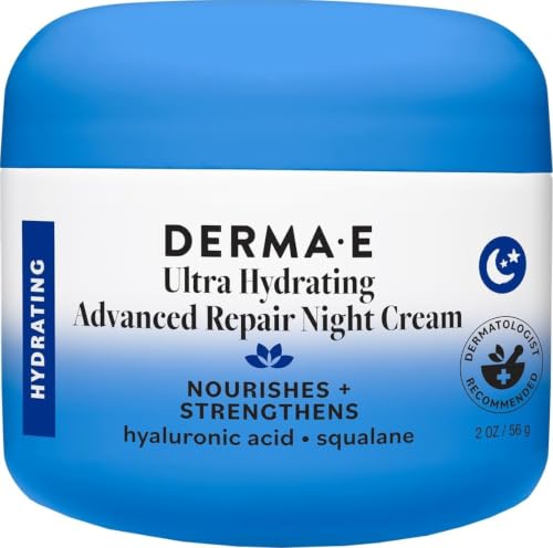 Derma E Ultra Hydrating Antioxidant Night Cream, 2 Oz Facial Moisturizer
