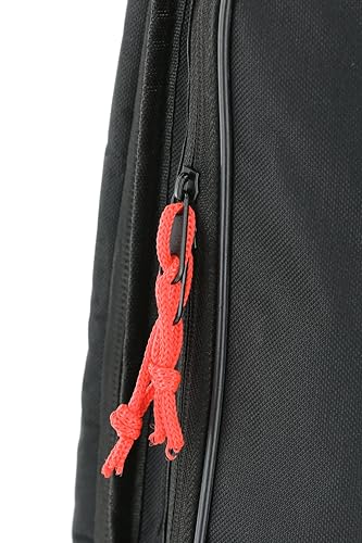 PURE GEWA Gitarren Gig-Bag Serie 120 für E-Bass, schwarz, 20 mm Schaumstoffpolsterung mit großer Notentaschen und Zubehörtasche