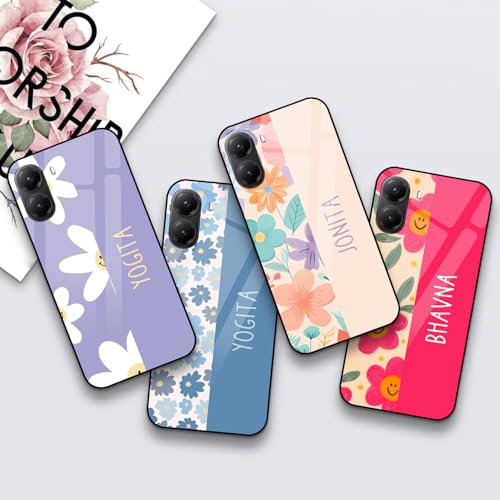 Image of COLORflow Back Cover Compatible with Poco X7 Pro 5G | Floral Names Color Customized | Shockproof TPU Bumper with Camera Protection Back Cover Compatible with Poco X7 Pro 5G