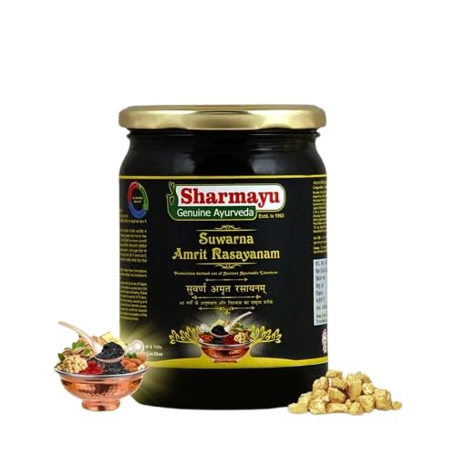 Sharmayu Suwarna Amrit Rasayanam | Ayurvedic Health Tonic with 60+ Herbal Ingredients | suger free Chyavanaprasam For Men,... - Review, Price and Buying Guide