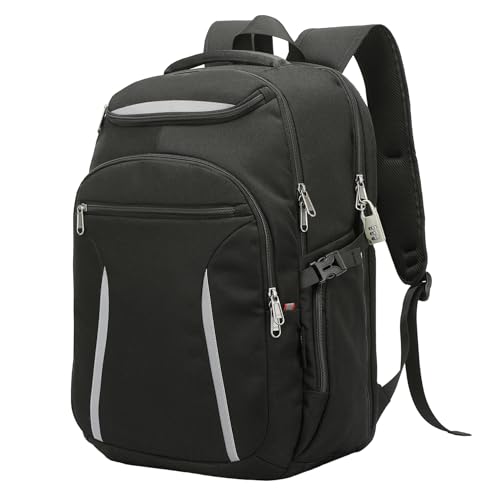 HANXIUCAO Large Laptop Backpack with USB Charging Port, Anti-Theft Water Resistant Business Travel Backpack Computer Bag Fits 17" Laptop & College Essentials
