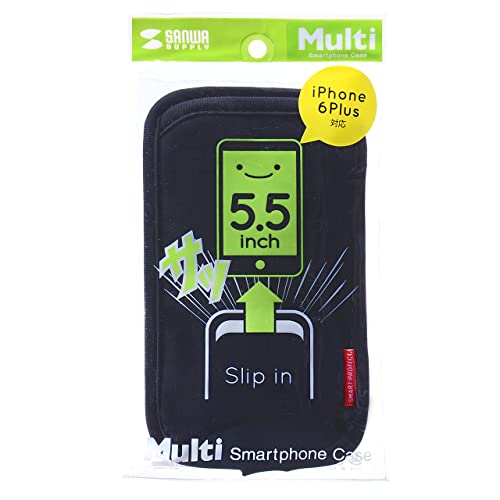 Sanwa Supply PDA-SPC15BK Multi-Smartphone Case (for 5.5 inch), Black