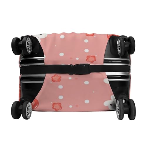 Housse de valise élastique lavable avec fermeture éclair R4 rose