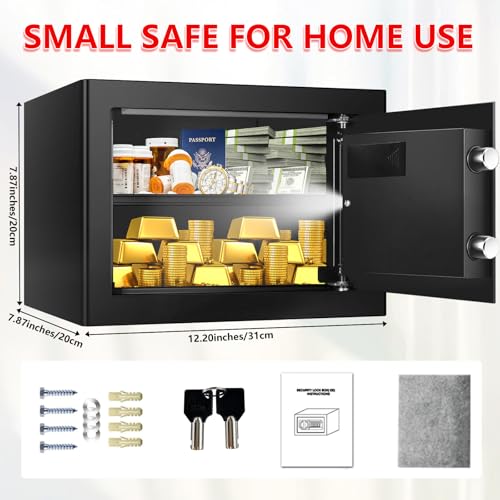 Coffre-fort numérique de maison pour argent et objets de valeur compact - 3