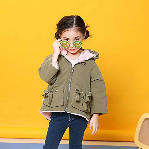 Famuka Winter Baby Girl Jackets Thick Fleece Lined Winter Coat Cute Ruffled Outwear thumb #6