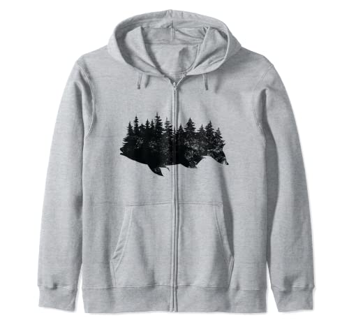 Pesca de lubina, pesca de hielo, pescador Sudadera con Capucha