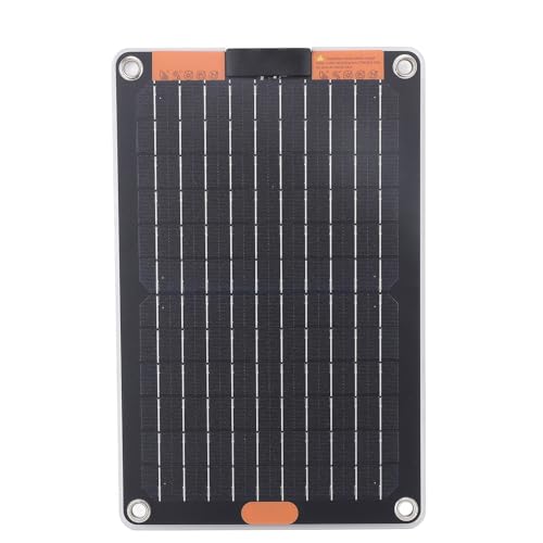 Haofy Chargeur Solaire, Panneau Solaire Portable en Silicium Monocristallin avec Double Sortie de Type C 15 W pour le Camping, la Randonnée et la Randonnée