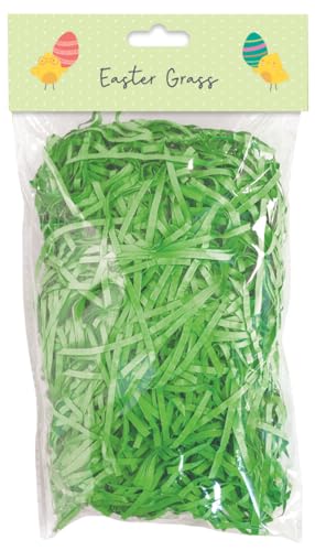 Easter Grass Shredded Tissue Paper DIY Bonnet Hat Decorating Straw Basket Hamper Filling (Green)