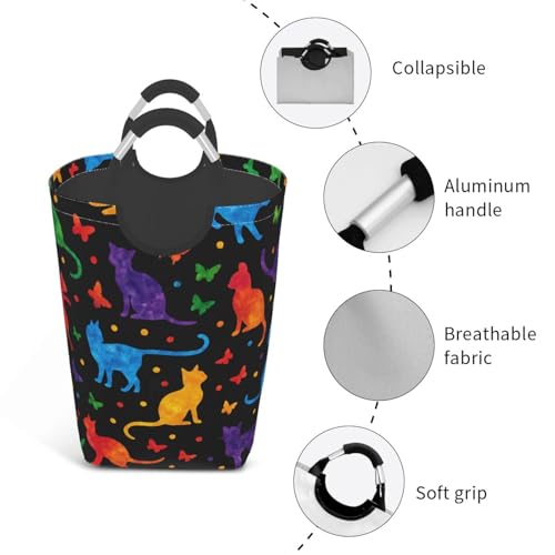 Panier à linge chat et papillon pour décorer la chambre des enfants