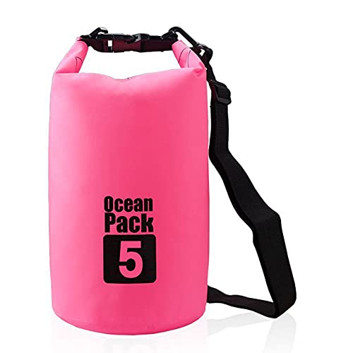 Quarantine Bag Dry Sack Floating Waterproof Backpack Rosa 5L para Camping, Senderismo y Deportes Acuáticos miniatura 1