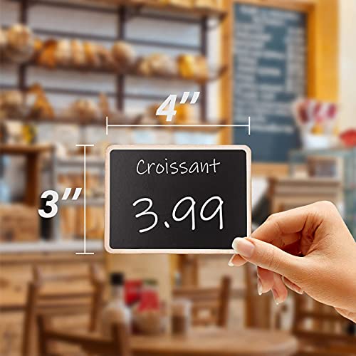 20+1 pcs Wood Mini Chalkboard Sign with Easel Stand Special Event Decorations, Table Numbers Plants, Weddings Place & Birthday Parties Cards, Blackboard for Message Board Signs
