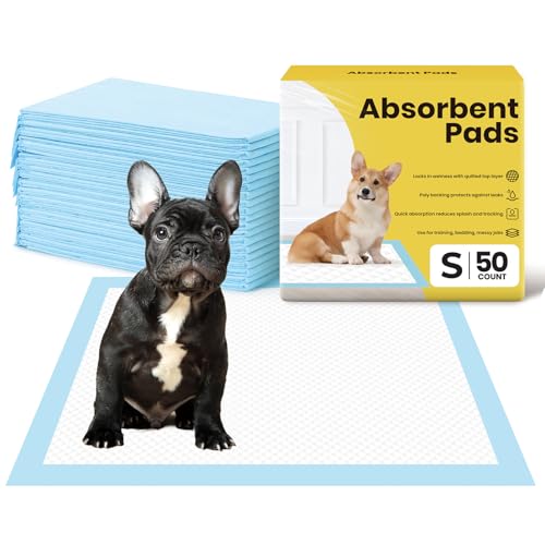 Dog Pee Pads: Super Absorbent & Leak-Proof Puppy Pads - Thicken Disposable Dog Training Pads Potty Pads for Dogs - Pee Pads for Doggie Cats Rabbits Quick Dry 24''x18'' Pack of 50