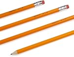 Amazon Basics Wood-Cased #2 Crayons, pré-réparés, HB Boîte en vrac au plomb, 150 Compte, jaune