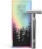 🖤 SANFTE NASS-RASUR – Der Rasierhobel aus Holz gleitet dank des Eigengewicht ohne Druck über die Haut und schont die Hautschicht. Es können alle Bereiche wie Beine, Achseln, Gesicht, Intimbereich, Kopf rasiert werden! Hautschonende Rasur.