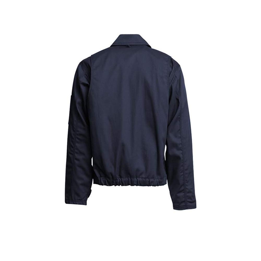 Lapco FR JUFR7NY-XL RG Flame Resistant Utility Jacket, 100% Cotton Twill Outer/Lining, HRC 2, NFPA 70E, 7 oz, X-Large Regular, Navy
