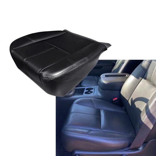 SecosAutoparts Driver Bottom Leather Seat Cover Black & Foam Cushion Compatible with Chevy Silverado GMC Sierra Tahoe Suburban Avalanche Yukon 2007 2008 2009 2010 2011 2012 2013 2014 - Thumbnail 5