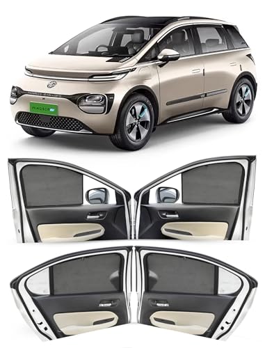 Image of Autofact Car Sunshades for MG Windsor, UV Protection, Useful Car Accessories, Custom fit Sun Shades for Side Windows, Set of 4