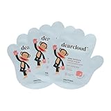 dearcloud Paul Frank Deep Moisture Hand Mask – Aloe Vera & Shea Butter – Hand Mask for Dry Cracked Hands – Strawberry Peach (3 Pairs/ 6 Gloves)