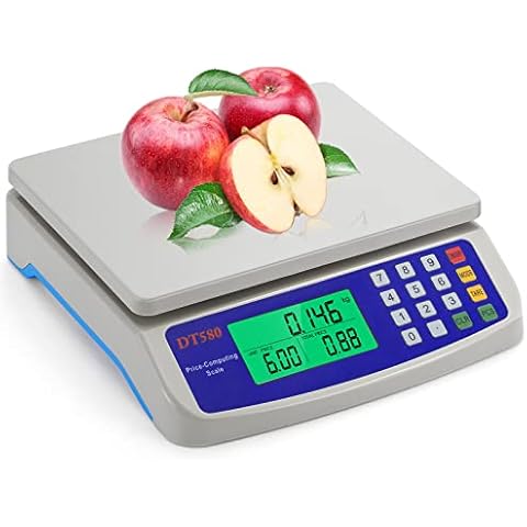 Bonvoisin Price Computing Scale 30kg/66lb Counting Scale Deli Scale Digital Pricing Weighing Scale Precise Market Scales kg/lb Conversion Cover