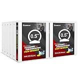 Comix Standard 1/2 inch Round Ring View Binder, Basic 3 Ring Binder 100-Sheet Capacity, Fit 8.5" x 1
