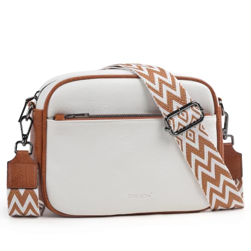 TANTOMI Crossbody Bags for Women, Vegan Leather Cross Body Shoulder Purses