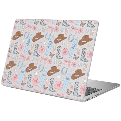 Carcasa rígida para MacBook Pro 14 M5 M4 M3 cowboy y flores mate