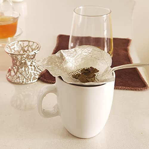 Xusmyzm Tea Infuser Tea Strainers Tin Metal Art Style Filter For Loose Tea,Set Of 2,Gifts #TOP5