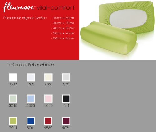 Fleuresse Vital-Comfort Jersey Nackenstützkissenbezug, wollweiß – Ansicht 3